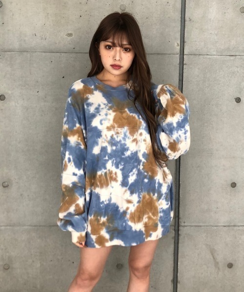 ENVYM（アンビー）の「タイダイステッチＰＯ（スウェット・レディース・ブラック/ブルー/サックスブルー/カーキ・FREE）」の13枚目の写真