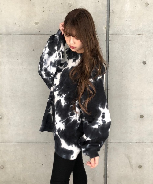 ENVYM（アンビー）の「タイダイステッチＰＯ（スウェット・レディース・ブラック/ブルー/サックスブルー/カーキ・FREE）」の15枚目の写真
