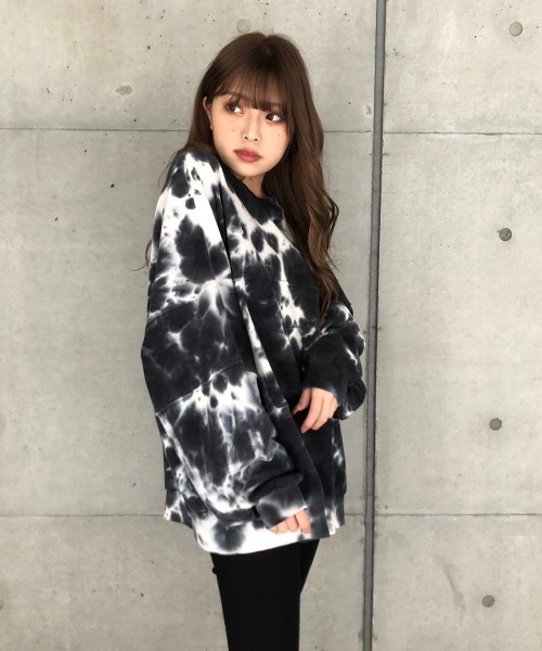 ENVYM（アンビー）の「タイダイステッチＰＯ（スウェット・レディース・ブラック/ブルー/サックスブルー/カーキ・FREE）」の16枚目の写真