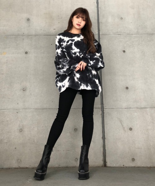 ENVYM（アンビー）の「タイダイステッチＰＯ（スウェット・レディース・ブラック/ブルー/サックスブルー/カーキ・FREE）」の17枚目の写真