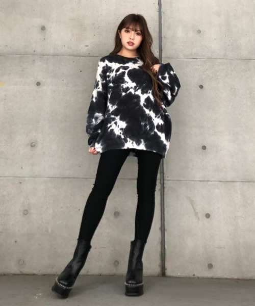 ENVYM（アンビー）の「タイダイステッチＰＯ（スウェット・レディース・ブラック/ブルー/サックスブルー/カーキ・FREE）」の18枚目の写真