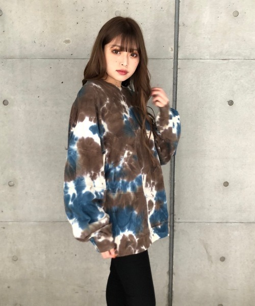 ENVYM（アンビー）の「タイダイステッチＰＯ（スウェット・レディース・ブラック/ブルー/サックスブルー/カーキ・FREE）」の20枚目の写真