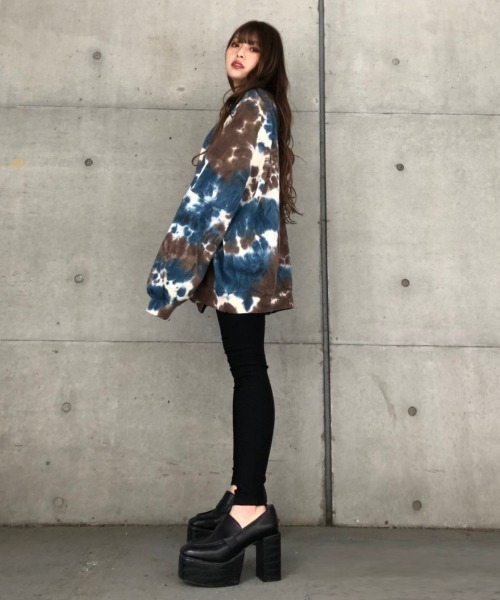 ENVYM（アンビー）の「タイダイステッチＰＯ（スウェット・レディース・ブラック/ブルー/サックスブルー/カーキ・FREE）」の21枚目の写真