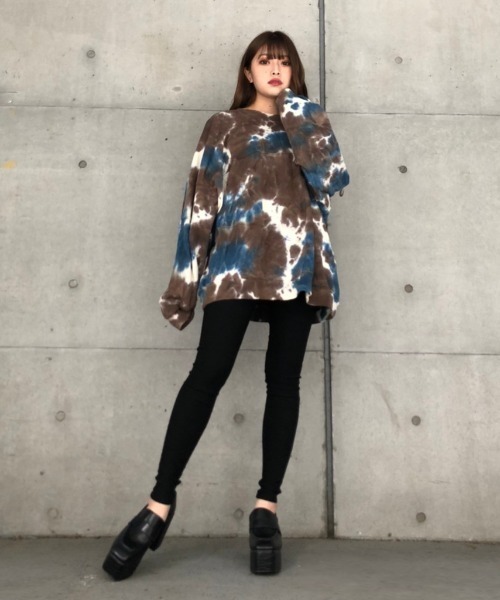 ENVYM（アンビー）の「タイダイステッチＰＯ（スウェット・レディース・ブラック/ブルー/サックスブルー/カーキ・FREE）」の22枚目の写真