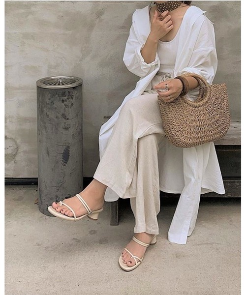 She's Closet（シーズクローゼット）の「オーバーサイズ長袖ロング丈シャツワンピース（シャツワンピース・レディース・ホワイト/ベージュ/ライトブルー・FREE）」の13枚目の写真