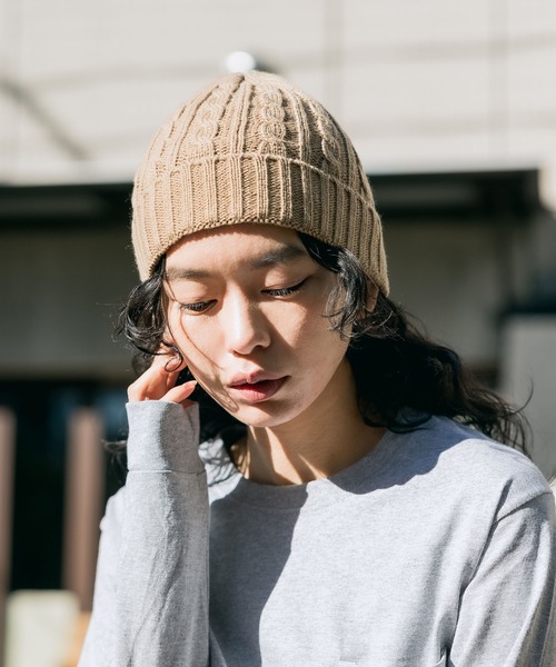 newhattan(ニューハッタン)の「NEW HATTAN/ニューハッタン カラーニットキャップ ビーニー/ニット帽(ニットキャップ/ビーニー・メンズ・ホワイト/ブラック/ダークブラウン/ベージュ/ネイビー/レッド/ダークグレー/バーガンディー/ロイヤルブルー/オリーブ/パープル/ライトピンク/ピンク・FREE)」の6枚目の写真