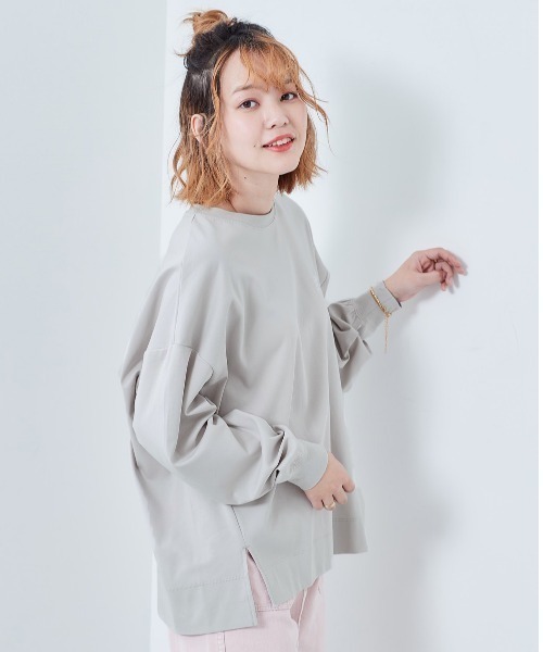 CONVERSE（コンバース）の「【ＣＯＮＶＥＲＳＥ】コンバース シルケットワンポイントロンＴｅｅ（Tシャツ/カットソー・レディース・ブルー/グレー/チャコール・M）」の6枚目の写真