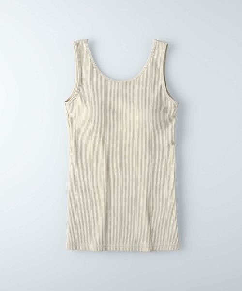 HONEYSUCKLE ROSE(ハニーサックルローズ)の「【HONEYSUCKLE ROSE】カップ付きリブタンク(タンクトップ・レディース・ライトベージュ/グリーン/ダークグレー・S/M/L)」の15枚目の写真