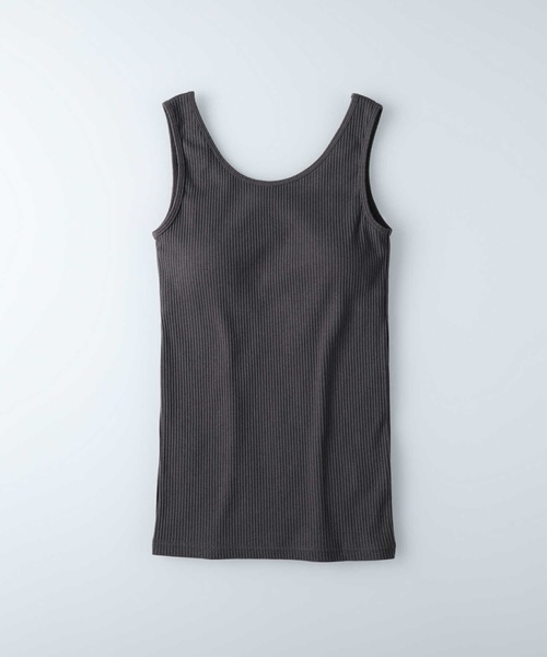 HONEYSUCKLE ROSE(ハニーサックルローズ)の「【HONEYSUCKLE ROSE】カップ付きリブタンク(タンクトップ・レディース・ライトベージュ/グリーン/ダークグレー・S/M/L)」の14枚目の写真