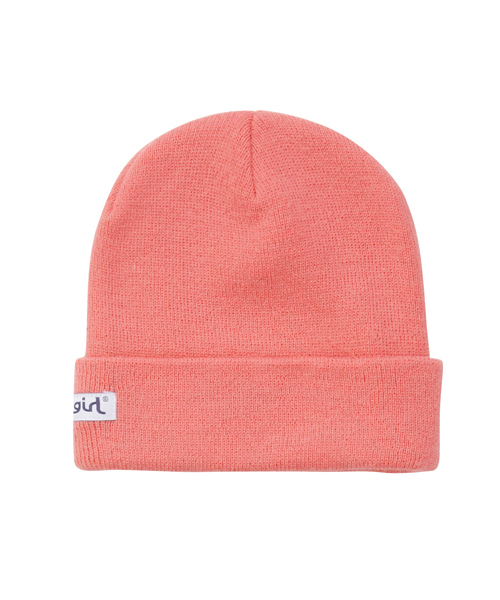 X-girl(エックスガール)の「BASIC KNIT CAP(ニットキャップ/ビーニー・レディース・ブラック/アッシュ/ピンク/ネイビー・ONE SIZE)」の4枚目の写真