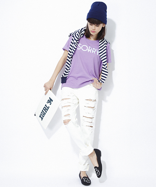 X-girl(エックスガール)の「BASIC KNIT CAP(ニットキャップ/ビーニー・レディース・ブラック/アッシュ/ピンク/ネイビー・ONE SIZE)」の7枚目の写真