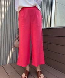 麻入りタックワイドパンツ