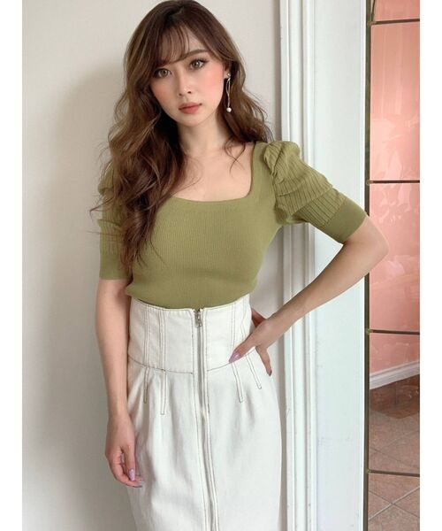 RESEXXY(リゼクシー)の「センタージップハイウエストスカート(デニムスカート・レディース・ホワイト/ピンク/インディゴブルー・SMALL/MEDIUM)」の16枚目の写真