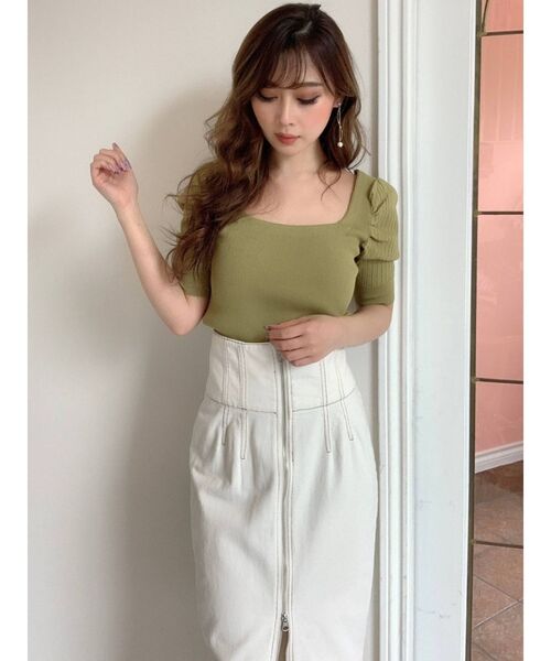 RESEXXY(リゼクシー)の「センタージップハイウエストスカート(デニムスカート・レディース・ホワイト/ピンク/インディゴブルー・SMALL/MEDIUM)」の22枚目の写真