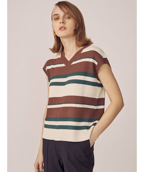 THE DAYZ TOKYO（ザデイズトーキョー）の「【THE DAYZ TOKYO】ボーダーニットタンク（ニット/セーター・レディース・ブラック/ブラウン/ブルー・FREE）」の10枚目の写真