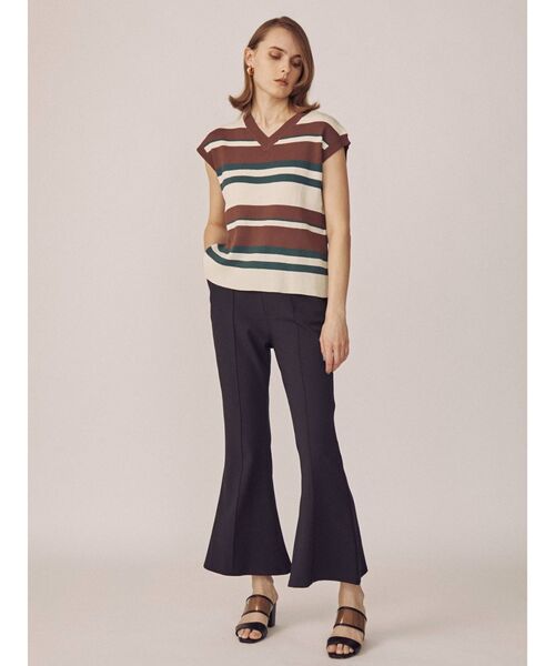 THE DAYZ TOKYO（ザデイズトーキョー）の「【THE DAYZ TOKYO】ボーダーニットタンク（ニット/セーター・レディース・ブラック/ブラウン/ブルー・FREE）」の4枚目の写真