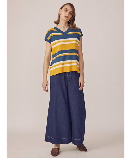 THE DAYZ TOKYO（ザデイズトーキョー）の「【THE DAYZ TOKYO】ボーダーニットタンク（ニット/セーター・レディース・ブラック/ブラウン/ブルー・FREE）」の11枚目の写真