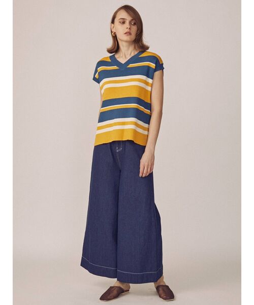 THE DAYZ TOKYO（ザデイズトーキョー）の「【THE DAYZ TOKYO】ボーダーニットタンク（ニット/セーター・レディース・ブラック/ブラウン/ブルー・FREE）」の15枚目の写真