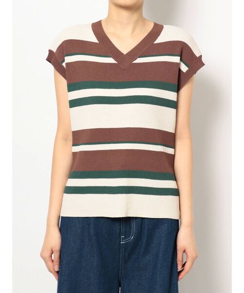 THE DAYZ TOKYO（ザデイズトーキョー）の「【THE DAYZ TOKYO】ボーダーニットタンク（ニット/セーター・レディース・ブラック/ブラウン/ブルー・FREE）」の18枚目の写真