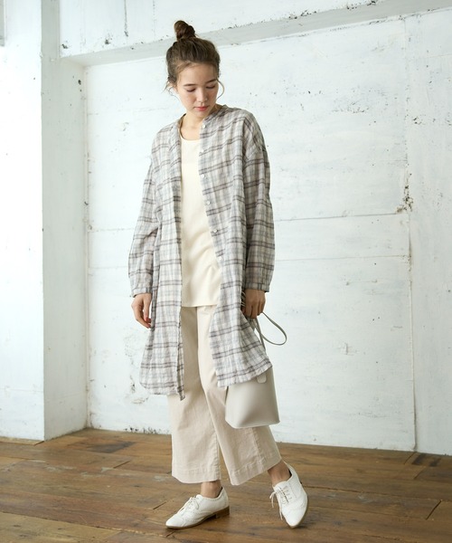 さとのさん専用♡rosymonster マルギンガムスプリングコート ネイビー