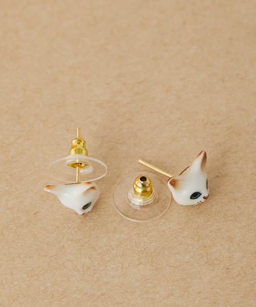 NACH（ナッシュ）の「（WEB限定あり）【NACH(ナッシュ)】ネコピアス（ピアス（両耳用）・レディース・アイボリー/ブラック系その他・FREE）」の9枚目の写真