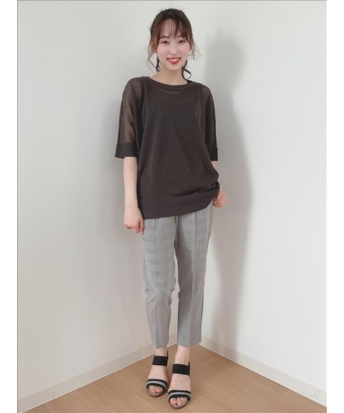 SHOO・LA・RUE(シューラルー)の「◆【SS-4L】ぷるぷるテーパードパンツ(その他パンツ・レディース・ブラック/ベージュ/ネイビー系7/グレー系その他2・01/04/05/06/10/02/03)」の7枚目の写真