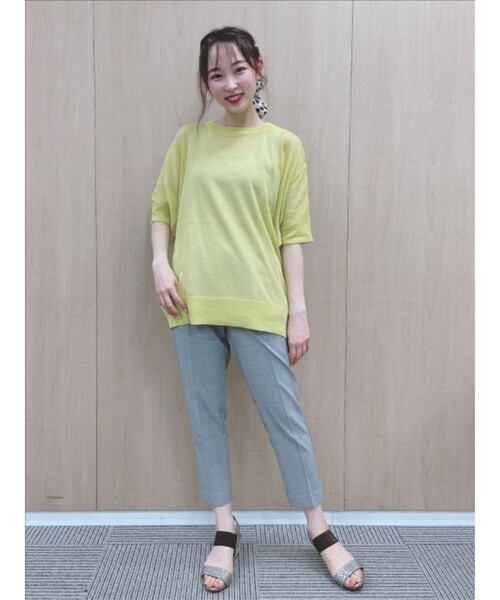 SHOO・LA・RUE(シューラルー)の「◆【SS-4L】ぷるぷるテーパードパンツ(その他パンツ・レディース・ブラック/ベージュ/ネイビー系7/グレー系その他2・01/04/05/06/10/02/03)」の9枚目の写真