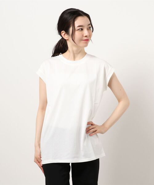 JOINT WORKS（ジョイントワークス）の「J-ワイドノースリTシャツ（Tシャツ/カットソー・レディース・ブラック/ライトグレー/ホワイト・FREE）」の13枚目の写真