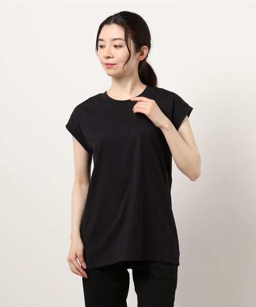 JOINT WORKS（ジョイントワークス）の「J-ワイドノースリTシャツ（Tシャツ/カットソー・レディース・ブラック/ライトグレー/ホワイト・FREE）」の10枚目の写真