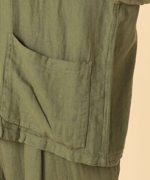 Rie Miller（リエミラー）の「ミニヘリンボーンチャイナジャケット（ブルゾン・レディース・ブラック/オリーブ・38）」の19枚目の写真