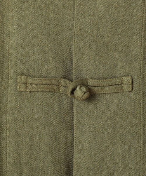 Rie Miller（リエミラー）の「ミニヘリンボーンチャイナジャケット（ブルゾン・レディース・ブラック/オリーブ・38）」の12枚目の写真