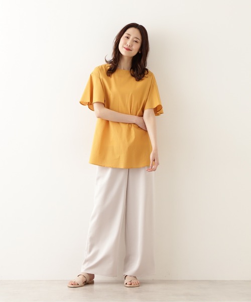 NATURAL BEAUTY BASIC（ナチュラルビューティーベーシック）の「オーガニックコットンバックツイストチュニックブラウス/0171210671（シャツ/ブラウス・レディース・マスタード/カーキ/オフホワイト・SMALL/MEDIUM）」の14枚目の写真