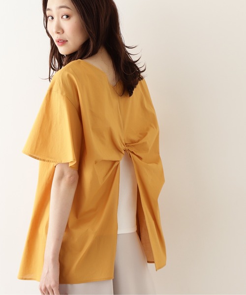 NATURAL BEAUTY BASIC（ナチュラルビューティーベーシック）の「オーガニックコットンバックツイストチュニックブラウス/0171210671（シャツ/ブラウス・レディース・マスタード/カーキ/オフホワイト・SMALL/MEDIUM）」の16枚目の写真