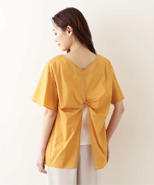 NATURAL BEAUTY BASIC（ナチュラルビューティーベーシック）の「オーガニックコットンバックツイストチュニックブラウス/0171210671（シャツ/ブラウス・レディース・マスタード/カーキ/オフホワイト・SMALL/MEDIUM）」の18枚目の写真