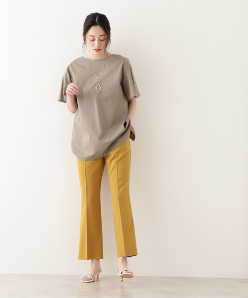 NATURAL BEAUTY BASIC（ナチュラルビューティーベーシック）の「オーガニックコットンバックツイストチュニックブラウス/0171210671（シャツ/ブラウス・レディース・マスタード/カーキ/オフホワイト・SMALL/MEDIUM）」の9枚目の写真