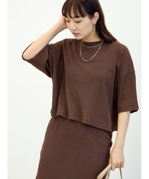 Green　Parks | ランダムリブショートBOXプルオーバー＊(Tシャツ/カットソー)