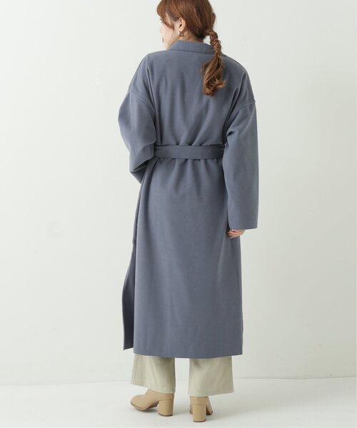 RAY CASSIN(レイカズン)の「ベルト付きテーラードロングコート(チェスターコート・レディース・ブラウン/ブルー/キナリ・FREE)」の6枚目の写真