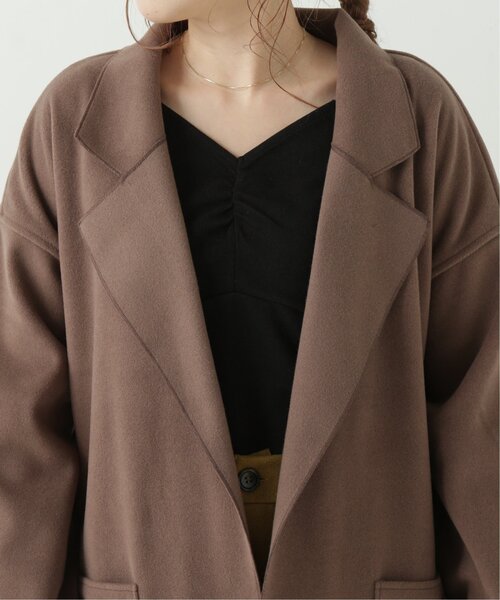 RAY CASSIN(レイカズン)の「ベルト付きテーラードロングコート(チェスターコート・レディース・ブラウン/ブルー/キナリ・FREE)」の13枚目の写真