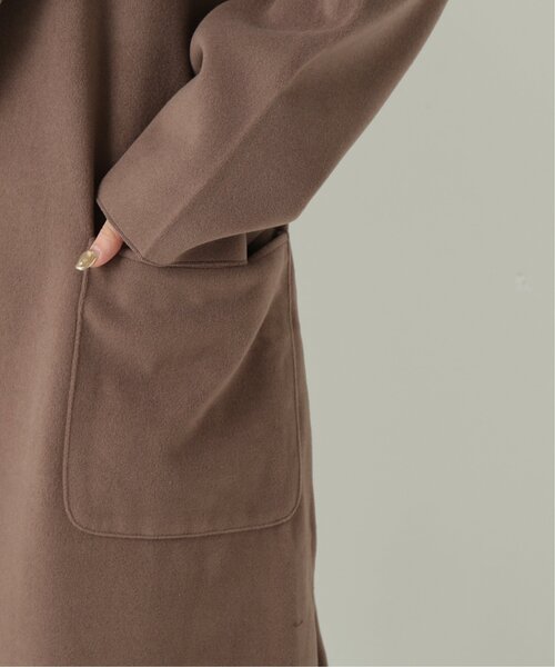 RAY CASSIN(レイカズン)の「ベルト付きテーラードロングコート(チェスターコート・レディース・ブラウン/ブルー/キナリ・FREE)」の16枚目の写真