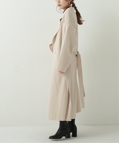 RAY CASSIN(レイカズン)の「ベルト付きテーラードロングコート(チェスターコート・レディース・ブラウン/ブルー/キナリ・FREE)」の21枚目の写真