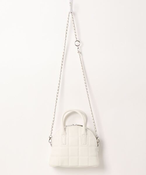 FREE'S MART（フリーズマート）の「【インフルエンサー森下愛里沙さんレコメンド】◆ボストンチェーンショルダーバッグ（ショルダーバッグ・レディース・ホワイト/ブラック/ライトブルー/ホワイト系その他・ﾌﾘ-）」の3枚目の写真