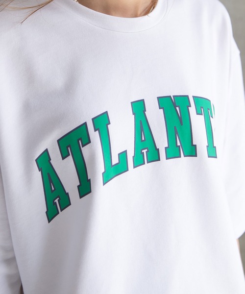 bohmal（ボマール）の「オーバーサイズカレッジロゴTシャツ（Tシャツ/カットソー・レディース・ホワイト/ブラック/ブルー・FREE）」の7枚目の写真