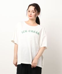 Samansa Mos2 | 刺繍ロゴTシャツ(Tシャツ/カットソー)