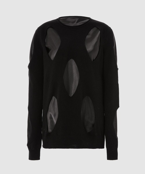 JW Anderson（ジェイダブリューアンダーソン）の「CREWNECK DIAMONDCUT OUT JUMPER（ニット/セーター・レディース・ブラック/ベージュ/グレー・X-SMALL）」の2枚目の写真