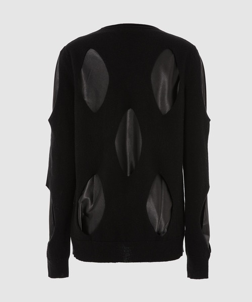 JW Anderson（ジェイダブリューアンダーソン）の「CREWNECK DIAMONDCUT OUT JUMPER（ニット/セーター・レディース・ブラック/ベージュ/グレー・X-SMALL）」の4枚目の写真