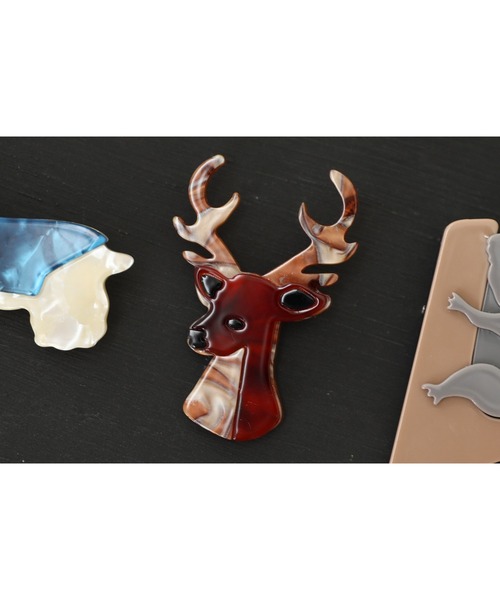 cawaii（カワイイ）の「今日はどの子と出かけよう。アニマルブローチ（ブローチ/コサージュ・レディース・ブラウン/グレー/アイボリー・FREE）」の13枚目の写真