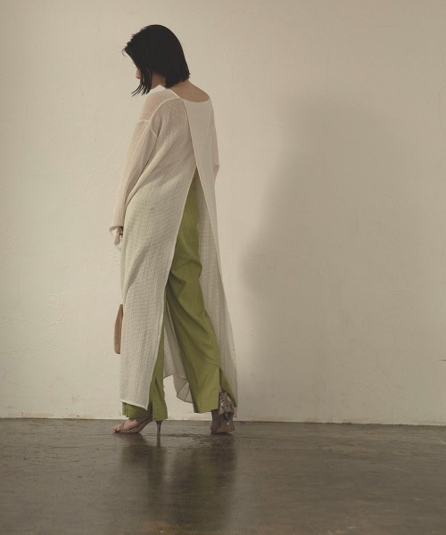 marjour(マージュール)の「COTTON NET ONEPIECE(ワンピース・レディース・チャコールグレー/オフホワイト・M)」の13枚目の写真