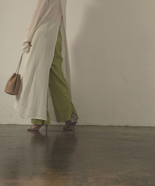 marjour(マージュール)の「COTTON NET ONEPIECE(ワンピース・レディース・チャコールグレー/オフホワイト・M)」の4枚目の写真