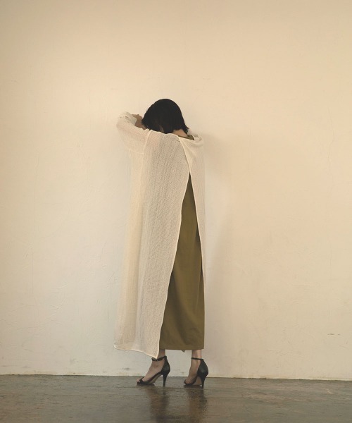 marjour(マージュール)の「COTTON NET ONEPIECE(ワンピース・レディース・チャコールグレー/オフホワイト・M)」の14枚目の写真