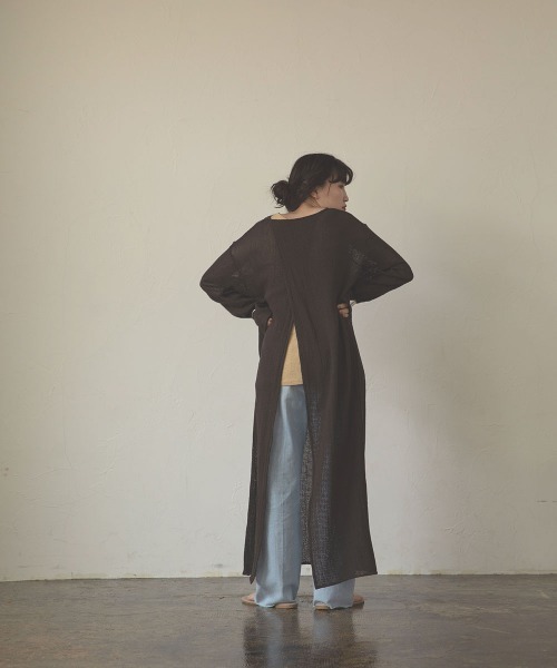 marjour(マージュール)の「COTTON NET ONEPIECE(ワンピース・レディース・チャコールグレー/オフホワイト・M)」の15枚目の写真